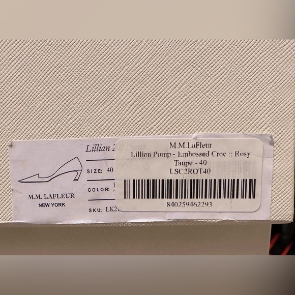 MM LaFleur Lillian Heels Embossed Croc Size 40 - Picture 5 of 7